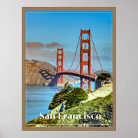 San Francisco Vintage Reiseplakat