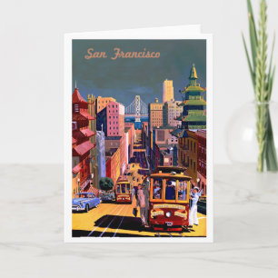 San Francisco Vintage Travel Poster Karte