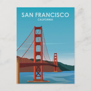 San Francisco Vintage Travel Save the Date Postkarte