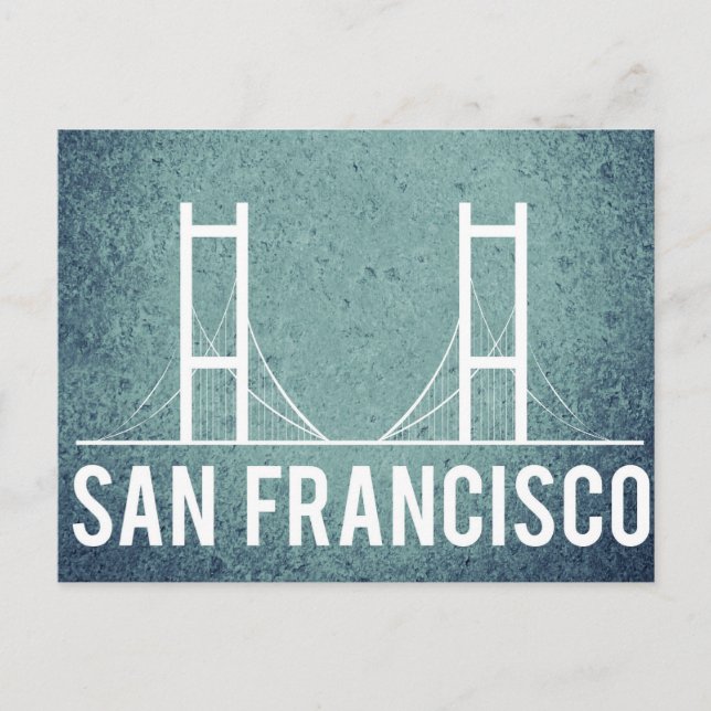 San Francisco Vintage Travel Tourismus Postkarte (Vorderseite)