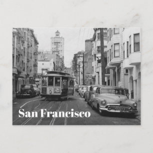 San Francisco Vintages Schwarzweiß-Foto Postkarte