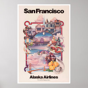 San Francisco Wandkunst-Kalifornien Reise Poster