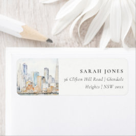 San Francisco Watercolor Landscape Wedding
