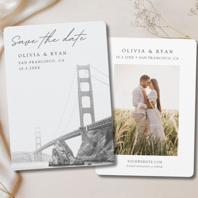 San Francisco Wedding Golden Gate Save the Date Einladung (San Francisco Wedding Golden Gate Save the Date Invitation)
