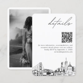 San Francisco Wedding Modern Details QR Code Begleitkarte