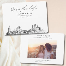 San Francisco Wedding Modern Save the Date Einladung