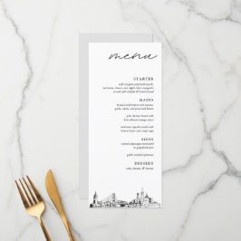 San Francisco Wedding Reception Dinner Menu Menükarte
