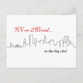 San Francisco - Wohnungsaufwärmung oder Umzug Ankündigungspostkarte