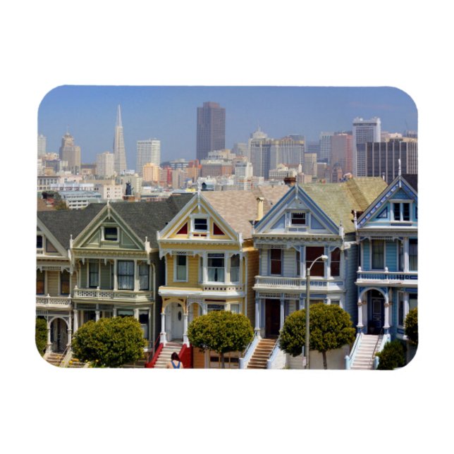 San Franciscos berühmte bemalte Ladys Magnet (Horizontal)