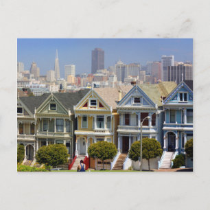San Franciscos berühmte Painted Ladies Postkarte