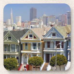 San Franciscos berühmte Painted Ladies Untersetzer