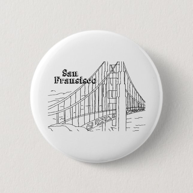 San Franciscos Golden Gate Bridge Button (Vorderseite)