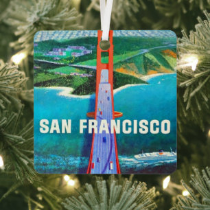 San Franciscos Golden Gate Bridge Ornament Aus Metall