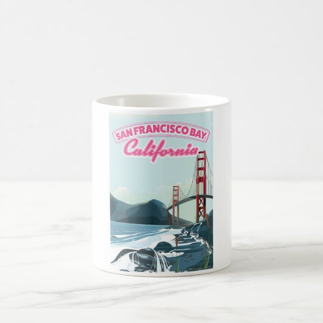 San Fransisco Bay Reiseplakat Kaffeetasse (Mittel)