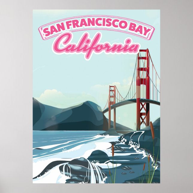 San Fransisco Bay Reiseplakat Poster (Vorne)