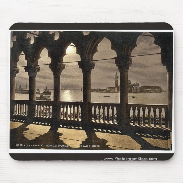 San Georgio vom Palast der Doges durch Mondschein, Mousepad (Vorne)