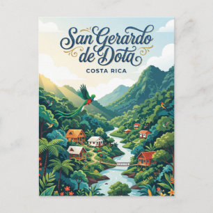San Gerardo de Dota Costa Rica Postkarte