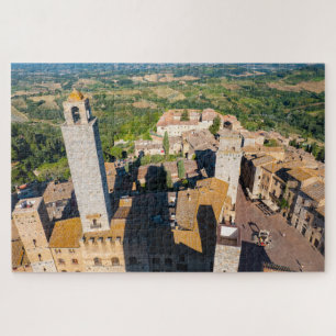 San Gimignano aus der Luft, Toskana Puzzle