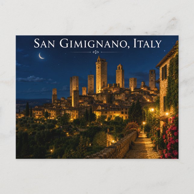San Gimignano Italien Postkarte (Vorderseite)
