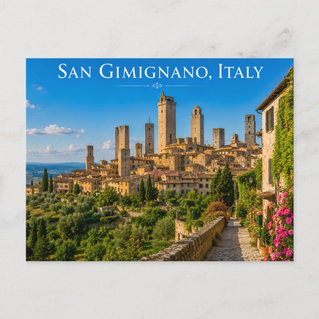 San Gimignano Italien Postkarte (Vorderseite)
