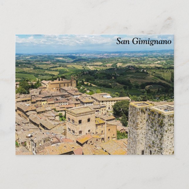 San Gimignano, Italien Postkarte (Vorderseite)