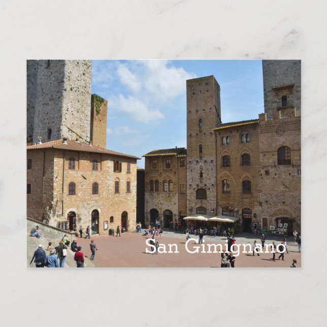 San Gimignano, Italien Postkarte (Vorderseite)