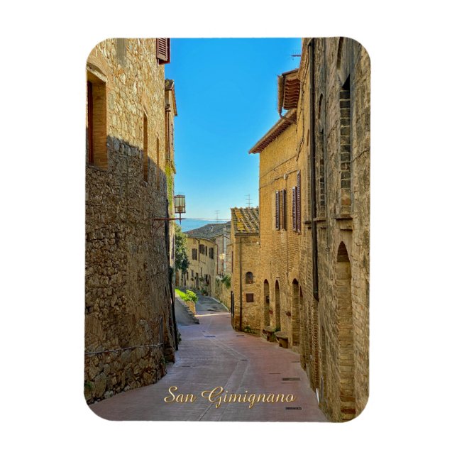 San Gimignano Straßen Flexibles Foto Magnet (Vertikal)