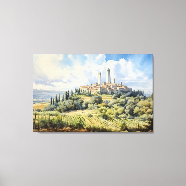 San Gimignano, Toskana - Italien Canvas Print Leinwanddruck (Vorderseite)