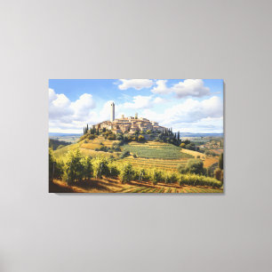 San Gimignano, Toskana - Italien Canvas Print Leinwanddruck
