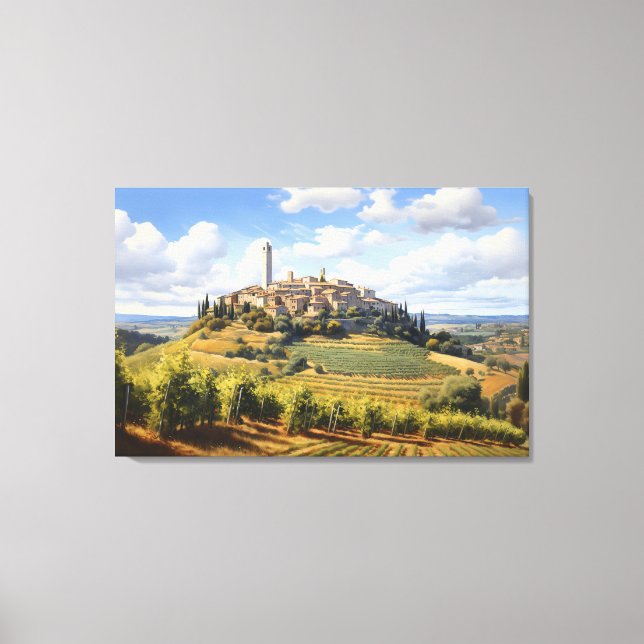 San Gimignano, Toskana - Italien Canvas Print Leinwanddruck (Vorderseite)