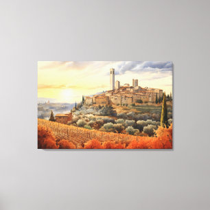 San Gimignano, Toskana - Italien Canvas Print Leinwanddruck