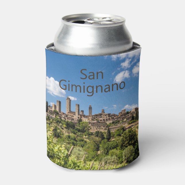 San Gimignano Toskana Italien Panorama Souvenir Dosenkühler (Kanne Vorderseite)