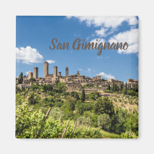 San Gimignano Toskana Italien Panorama Souvenir Magnet