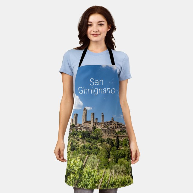 San Gimignano Toskana Italien Panorama Souvenir Schürze (Getragen)