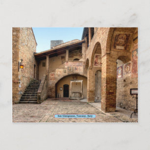 San Gimignano, Toskana, Italien Postkarte