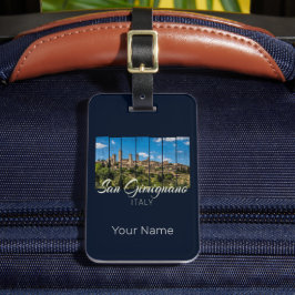 San Gimignano Toskana Italien Vinodine Panoramasic Gepäckanhänger