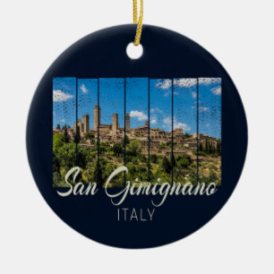 San Gimignano Toskana Italien Vinodine Panoramasic Keramik Ornament