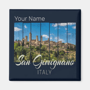 San Gimignano Toskana Italien Vinodine Panoramasic Magnet
