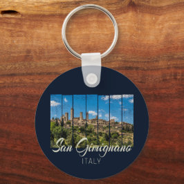 San Gimignano Toskana Italien Vinodine Panoramasic Schlüsselanhänger