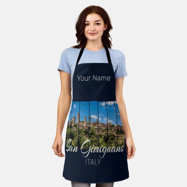 San Gimignano Toskana Italien Vinodine Panoramasic Schürze (Getragen)