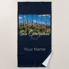 San Gimignano Toskana Italien Vinodine Panoramasic Strandtuch