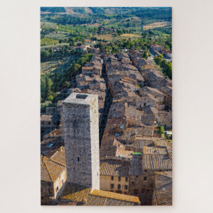 San Gimignano vom Himmel, Toskana Puzzle