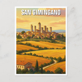 San Gimingano Italien Reisen Postkarte