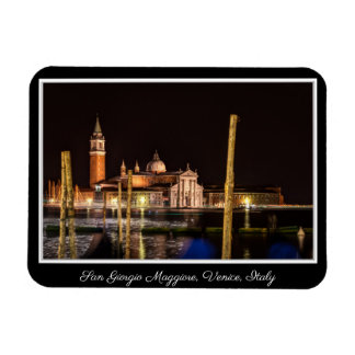 San Giorgio Maggiore at Night, Venice, Italien Magnet