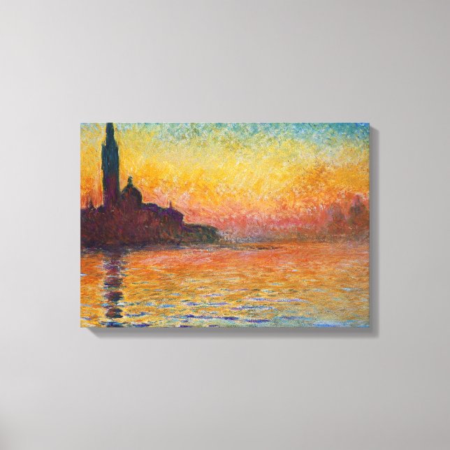 San Giorgio Maggiore in der Abenddämmerung (von Cl Leinwanddruck (Vorderseite)