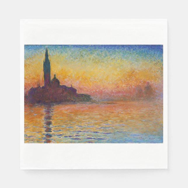 San Giorgio Maggiore in der Abenddämmerung (von Cl Serviette (Vorderseite)