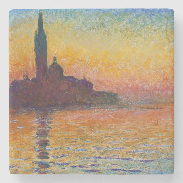 San Giorgio Maggiore in der Abenddämmerung (von Cl Steinuntersetzer (Vorderseite)