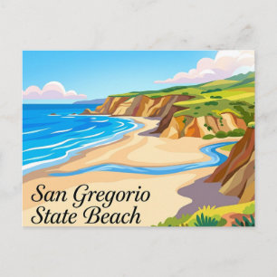 San Gregorio State Beach Kalifornien Postkarte