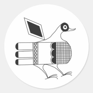 San Idelfonso Pueblo Bird Runder Aufkleber