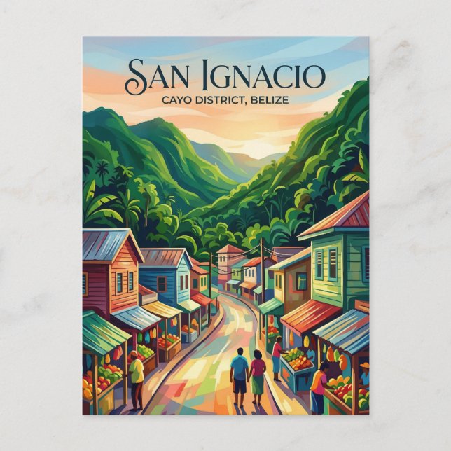 San Ignacio Town Belize Postkarte (Vorderseite)
